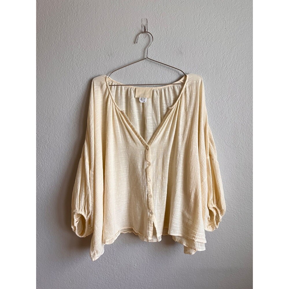 ANAAK Women's Nira Peasant Blouse in Bisque (Cream) Size 2/MEDIUM